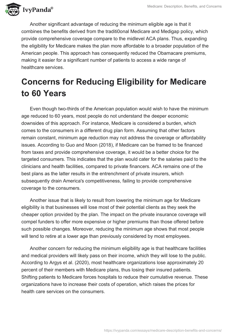 Medicare: Description, Benefits, and Concerns. Page 2