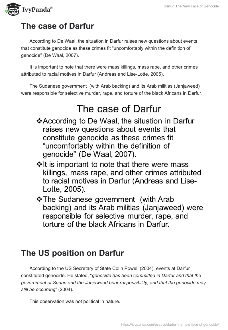 Darfur: The New Face of Genocide. Page 4