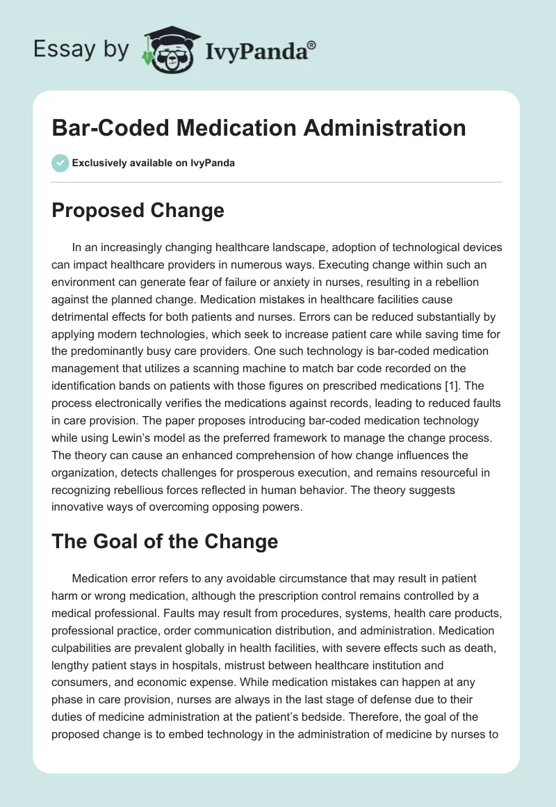 Bar-Coded Medication Administration. Page 1