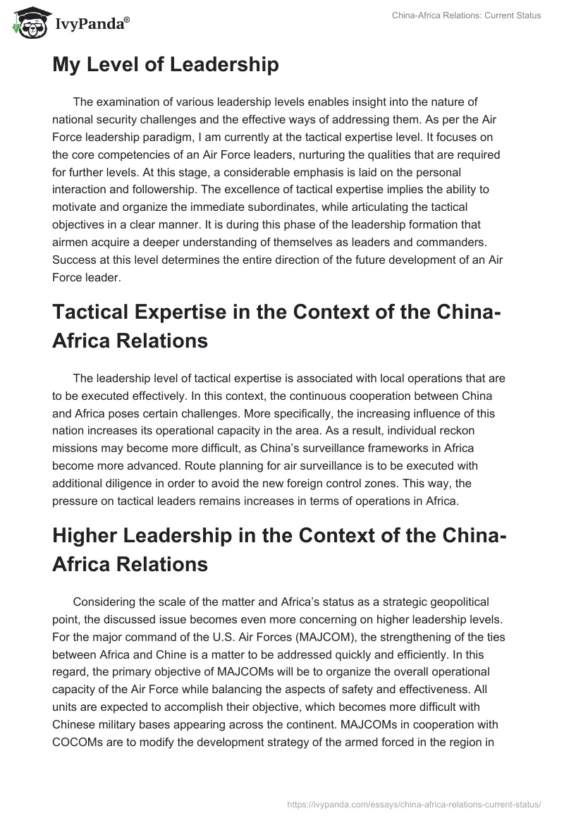 China-Africa Relations: Current Status. Page 2