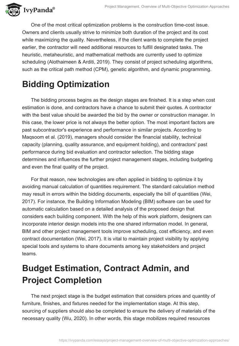 Project Management. Overview of Multi-Objective Optimization Approaches. Page 2