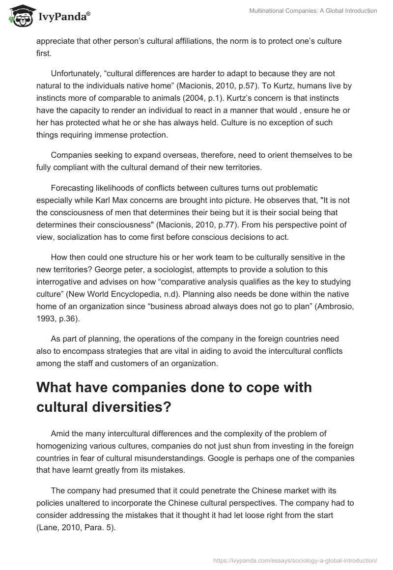 Multinational Companies: A Global Introduction. Page 2