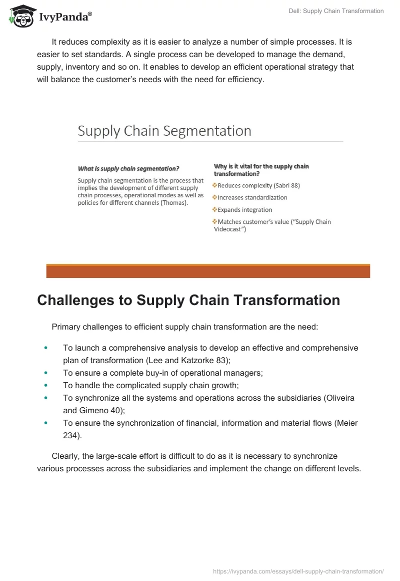 Dell: Supply Chain Transformation. Page 2
