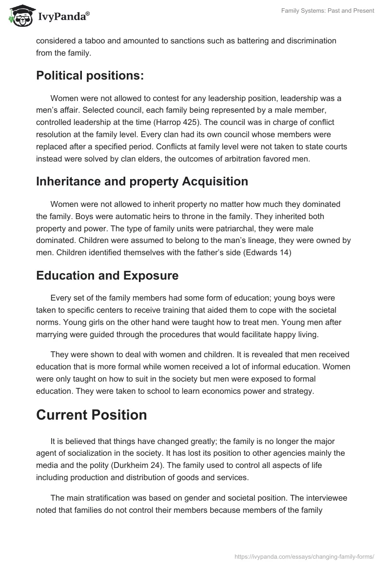 Family Systems: Past and Present. Page 3