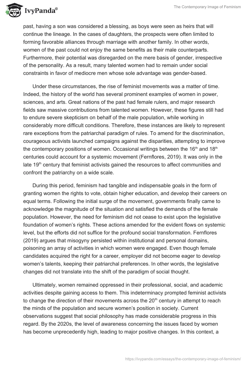 The Contemporary Image of Feminism. Page 2