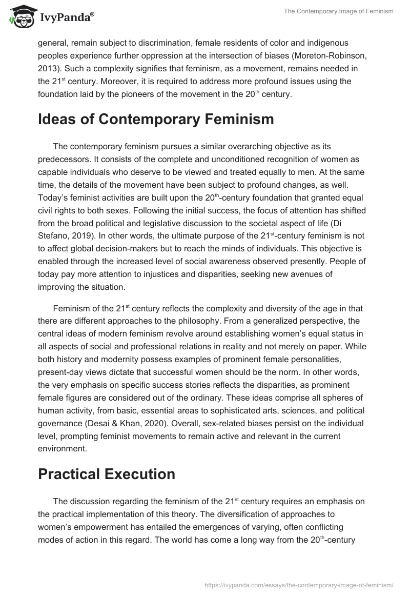 The Contemporary Image of Feminism. Page 4