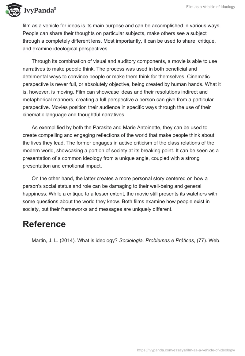 Film as a Vehicle of Ideology. Page 5