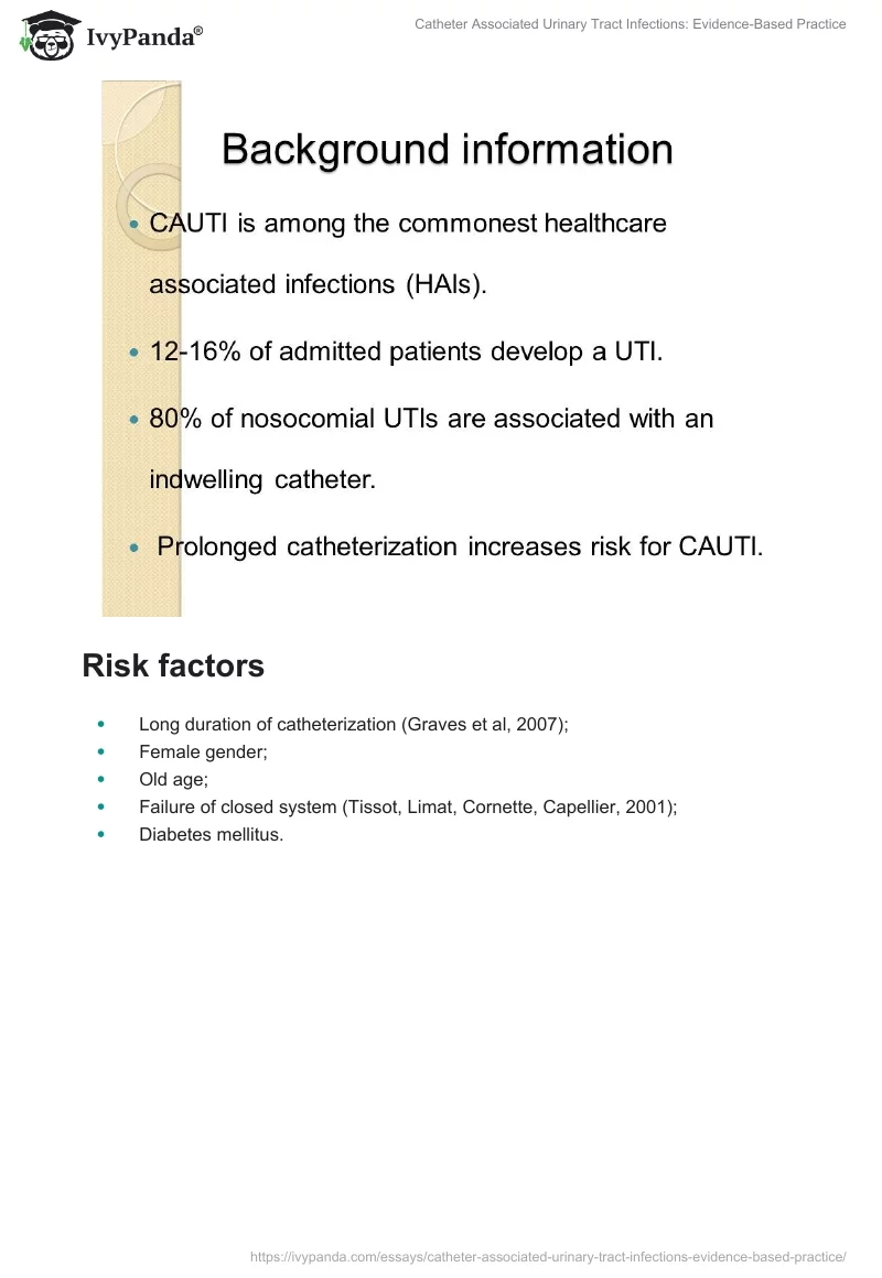Catheter Associated Urinary Tract Infections: Evidence-Based Practice. Page 2