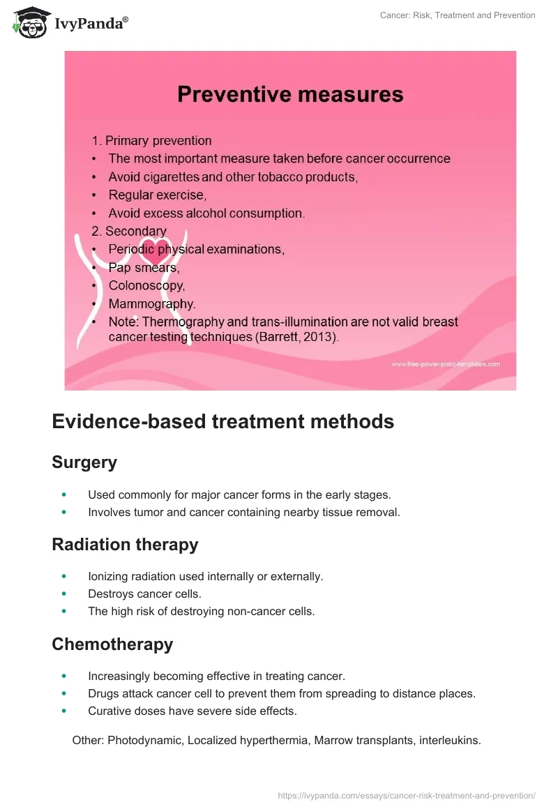 Cancer: Risk, Treatment and Prevention. Page 4
