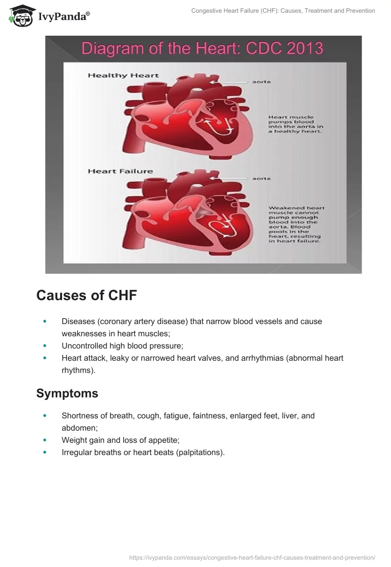 Congestive Heart Failure (CHF): Causes, Treatment and Prevention. Page 4