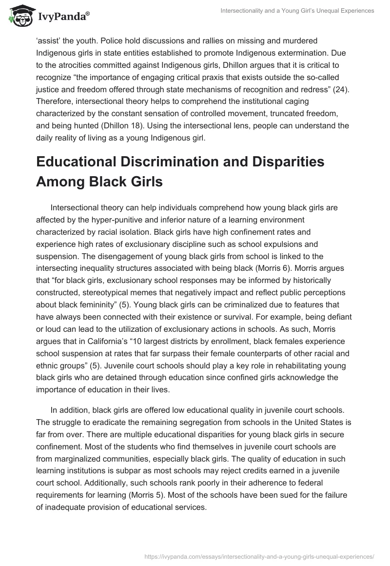 Intersectionality and a Young Girl’s Unequal Experiences. Page 3