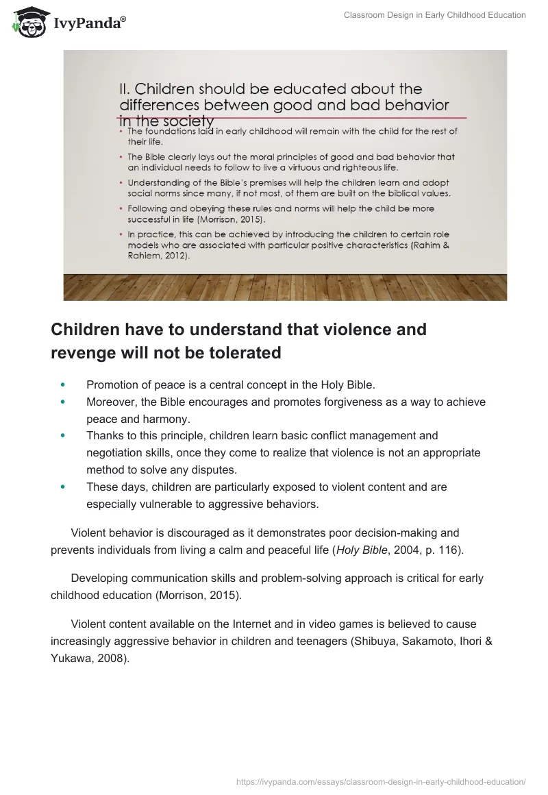 Classroom Design in Early Childhood Education. Page 4