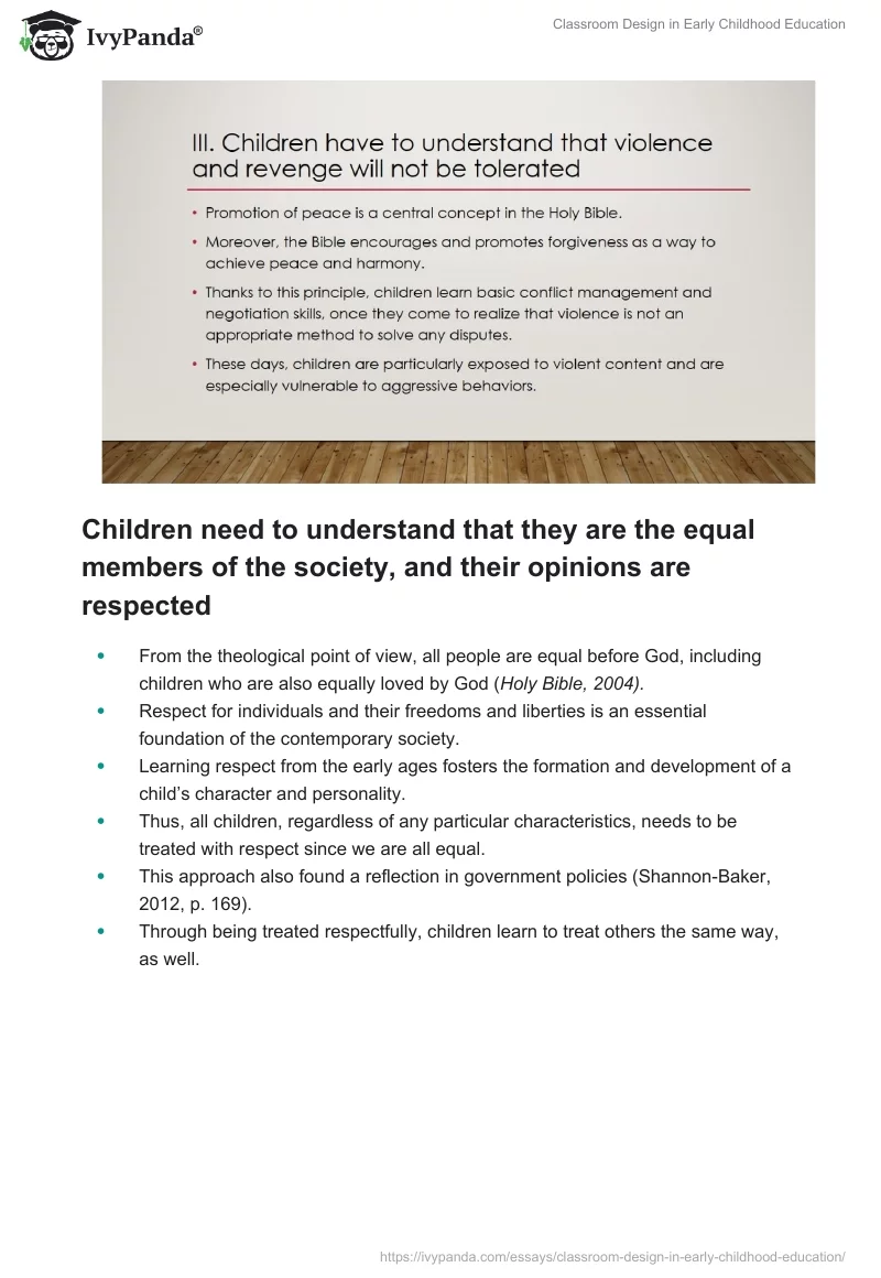 Classroom Design in Early Childhood Education. Page 5
