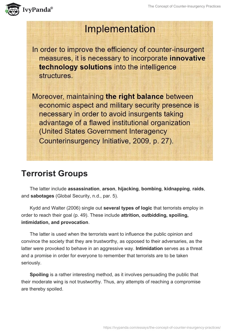 The Concept of Counter-Insurgency Practices. Page 3