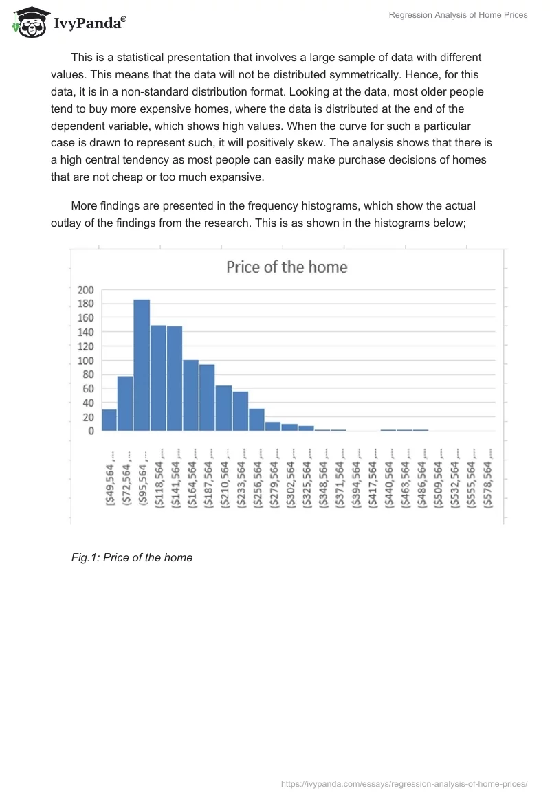 Regression Analysis of Home Prices. Page 2