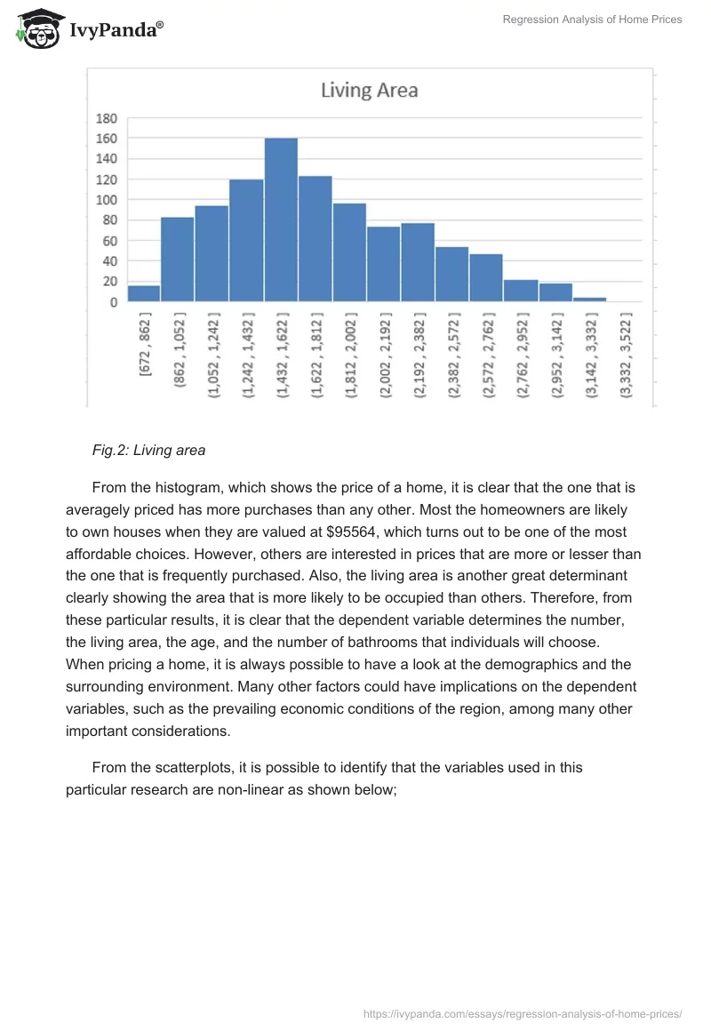 Regression Analysis of Home Prices. Page 3