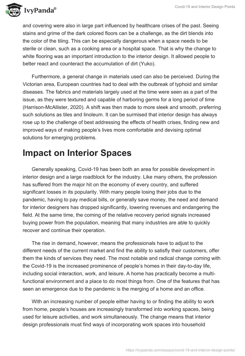 Covid-19 and Interior Design Points. Page 2