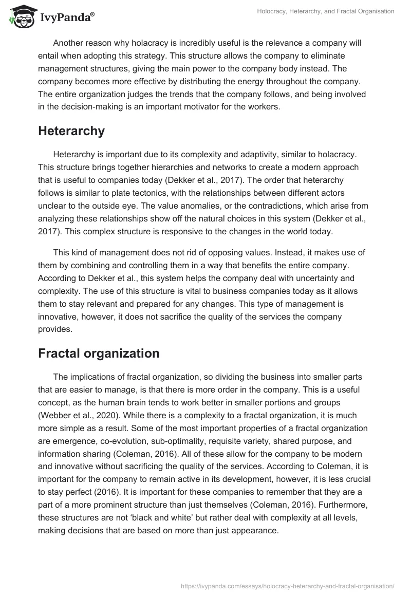 Holocracy, Heterarchy, and Fractal Organisation. Page 3