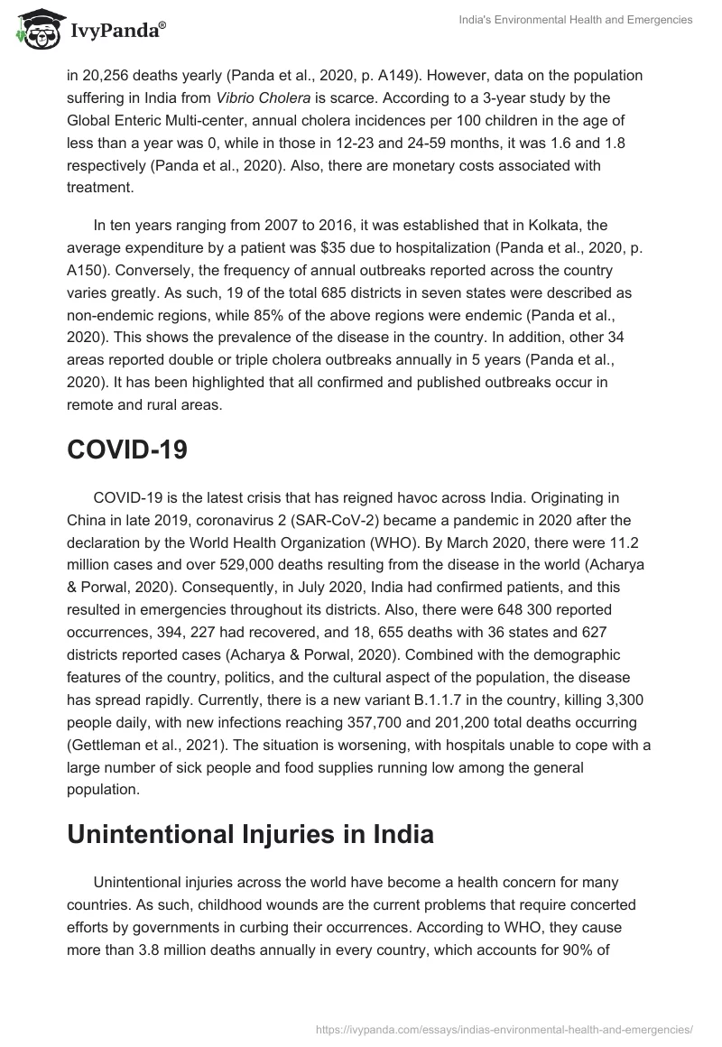 India's Environmental Health and Emergencies. Page 5
