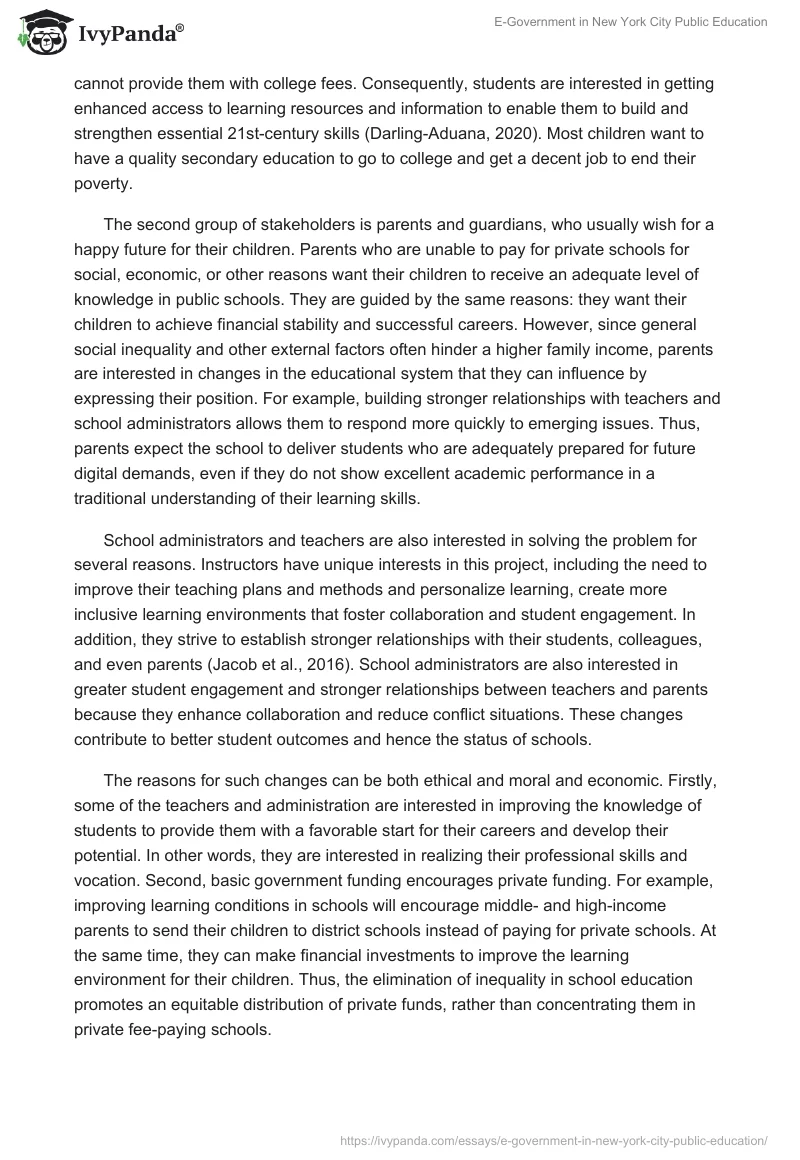 E-Government in New York City Public Education. Page 3