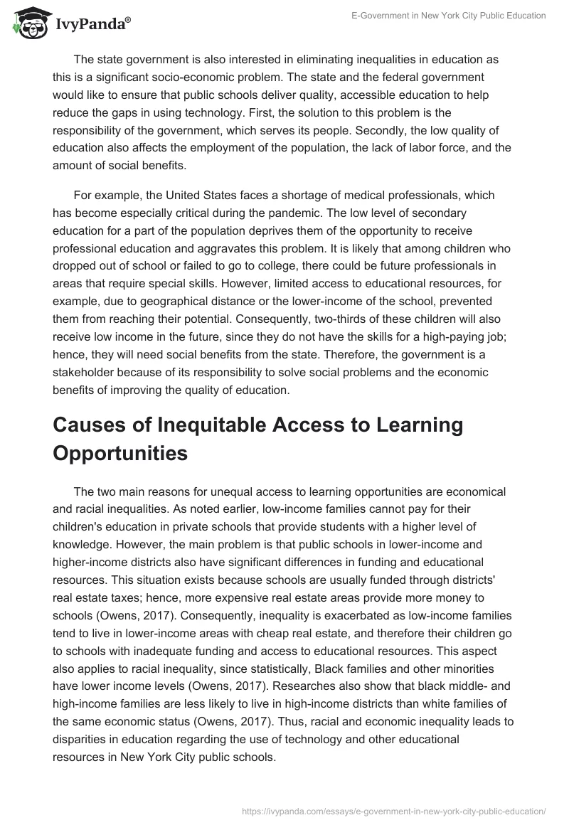 E-Government in New York City Public Education. Page 4