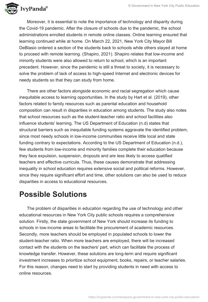 E-Government in New York City Public Education. Page 5