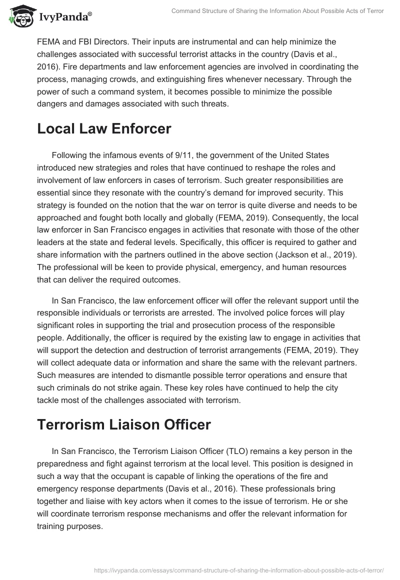 Command Structure of Sharing the Information About Possible Acts of Terror. Page 2