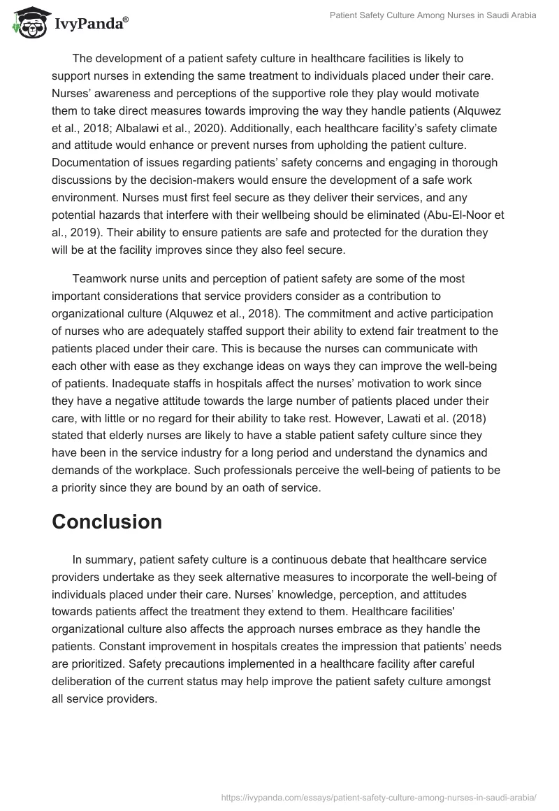 Patient Safety Culture Among Nurses in Saudi Arabia. Page 3