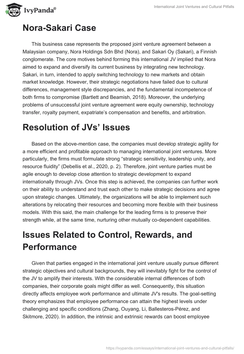 International Joint Ventures and Cultural Pitfalls. Page 2