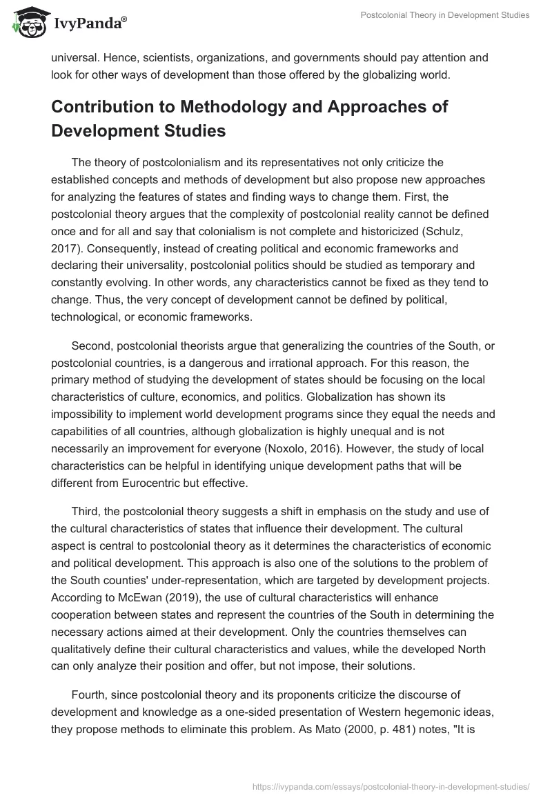 Postcolonial Theory in Development Studies. Page 5
