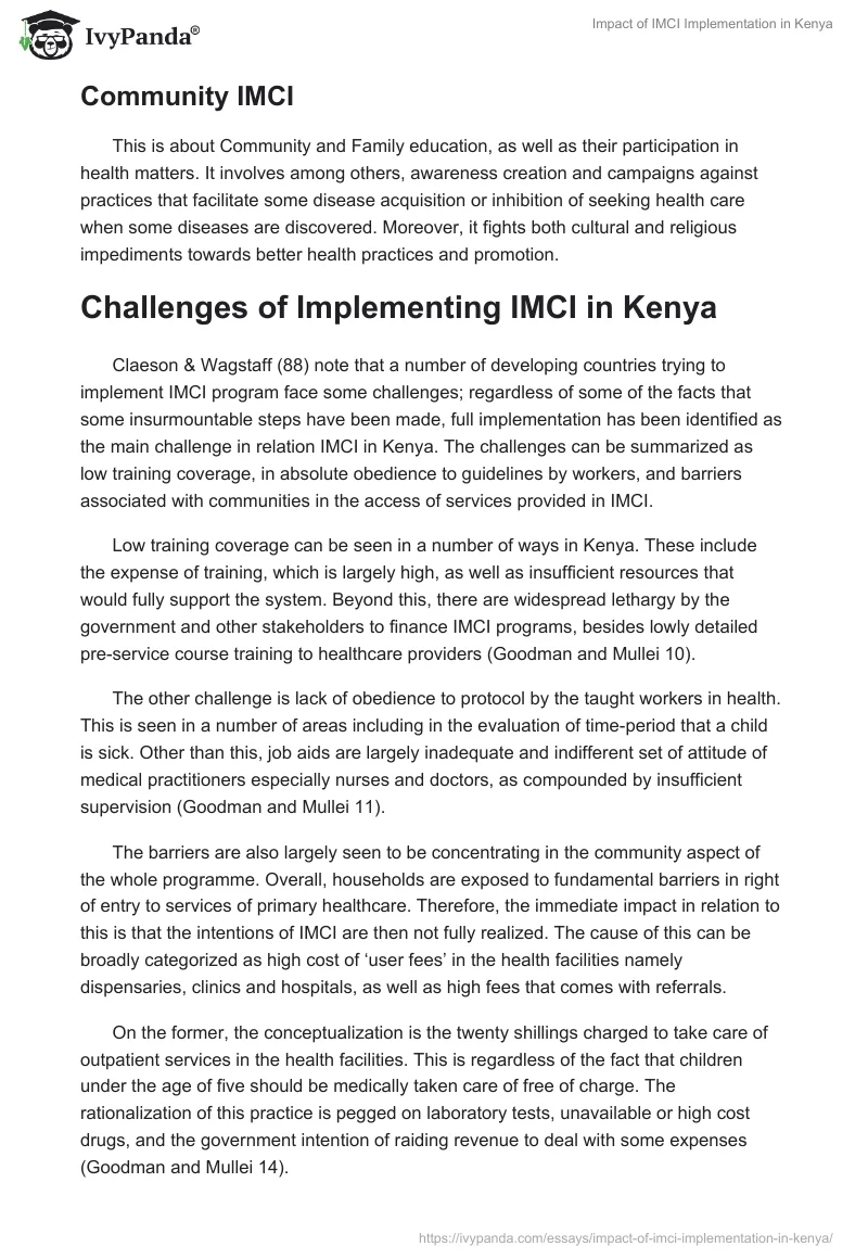 Impact of IMCI Implementation in Kenya. Page 3