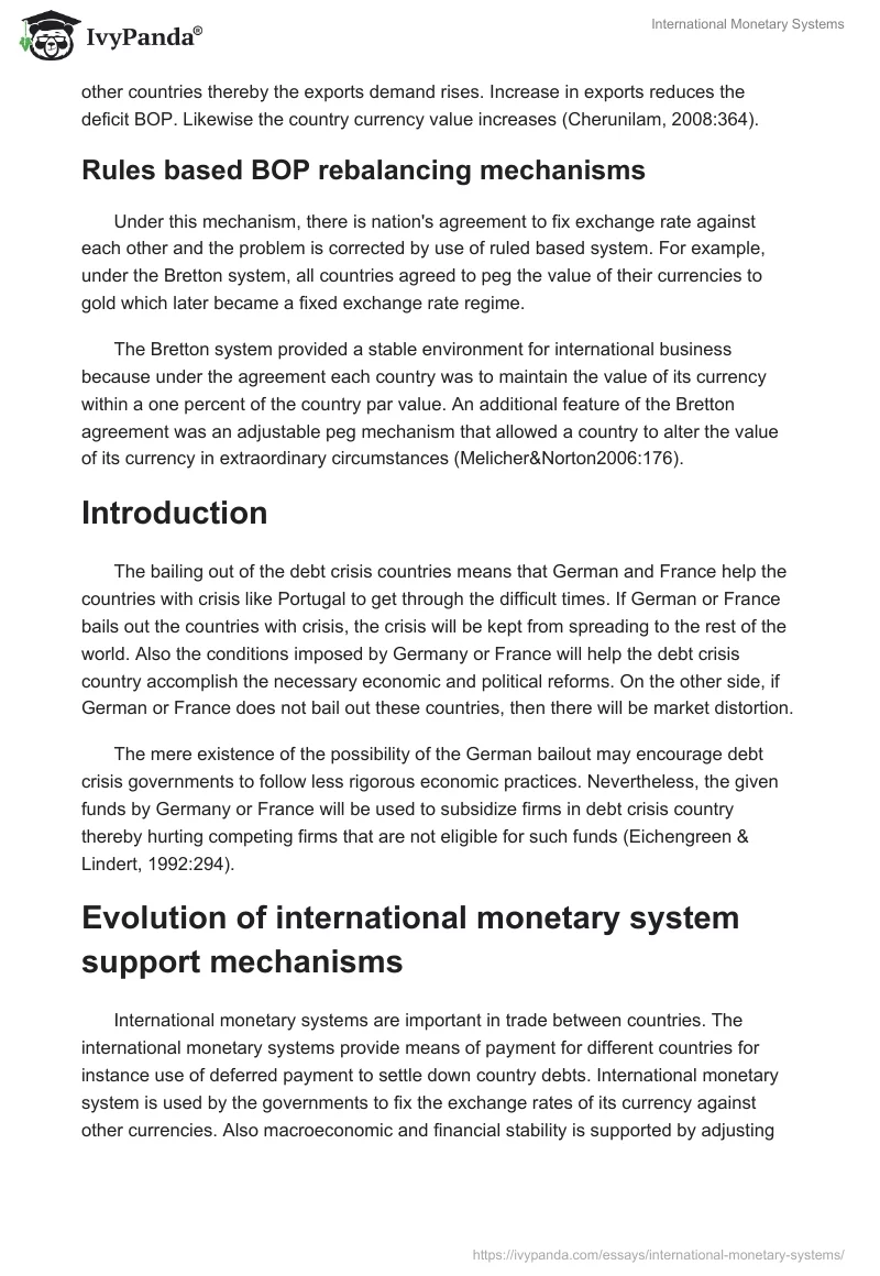 International Monetary Systems. Page 3