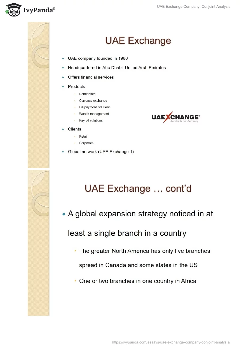 UAE Exchange Company: Conjoint Analysis. Page 3
