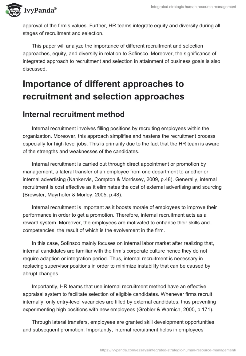 Integrated strategic human resource management. Page 2