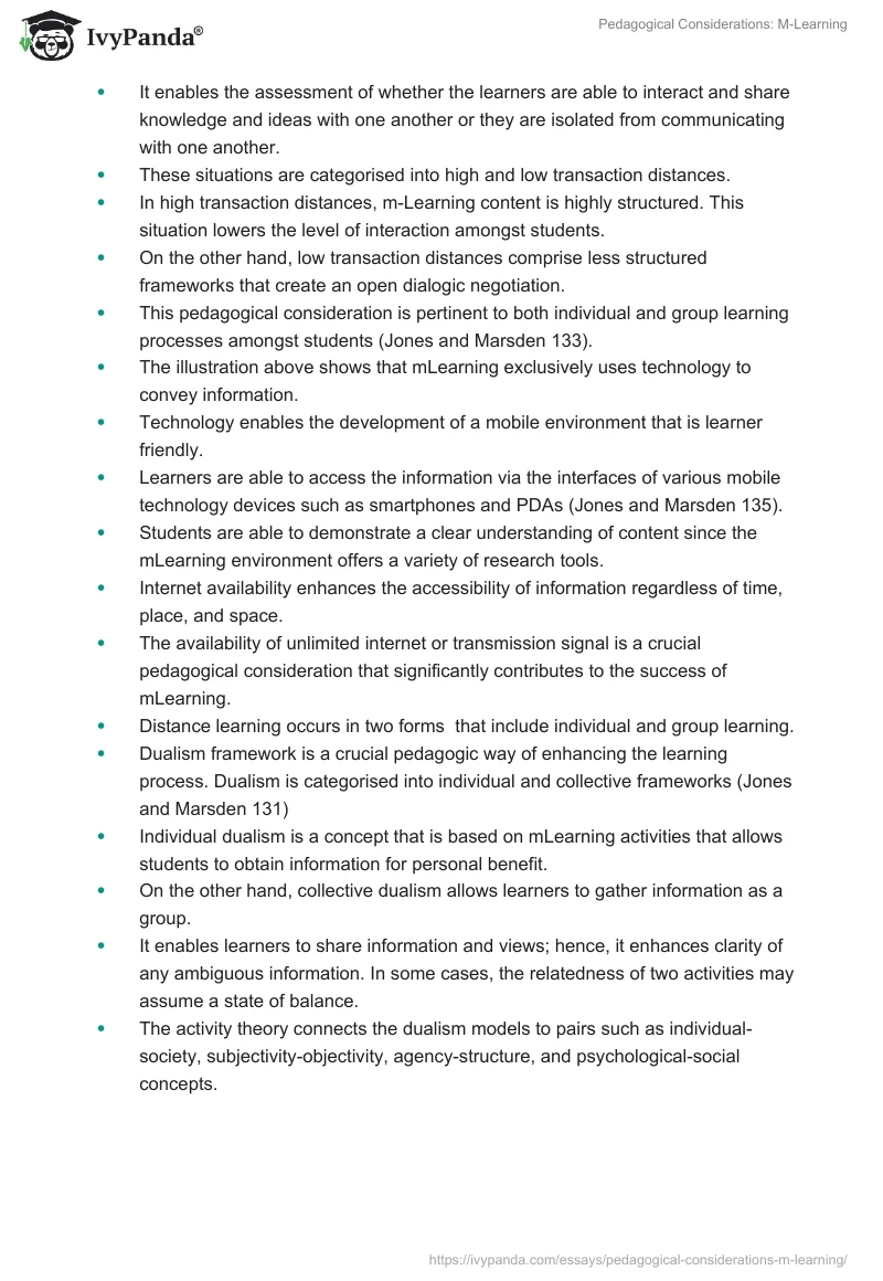 Pedagogical Considerations: M-Learning. Page 4