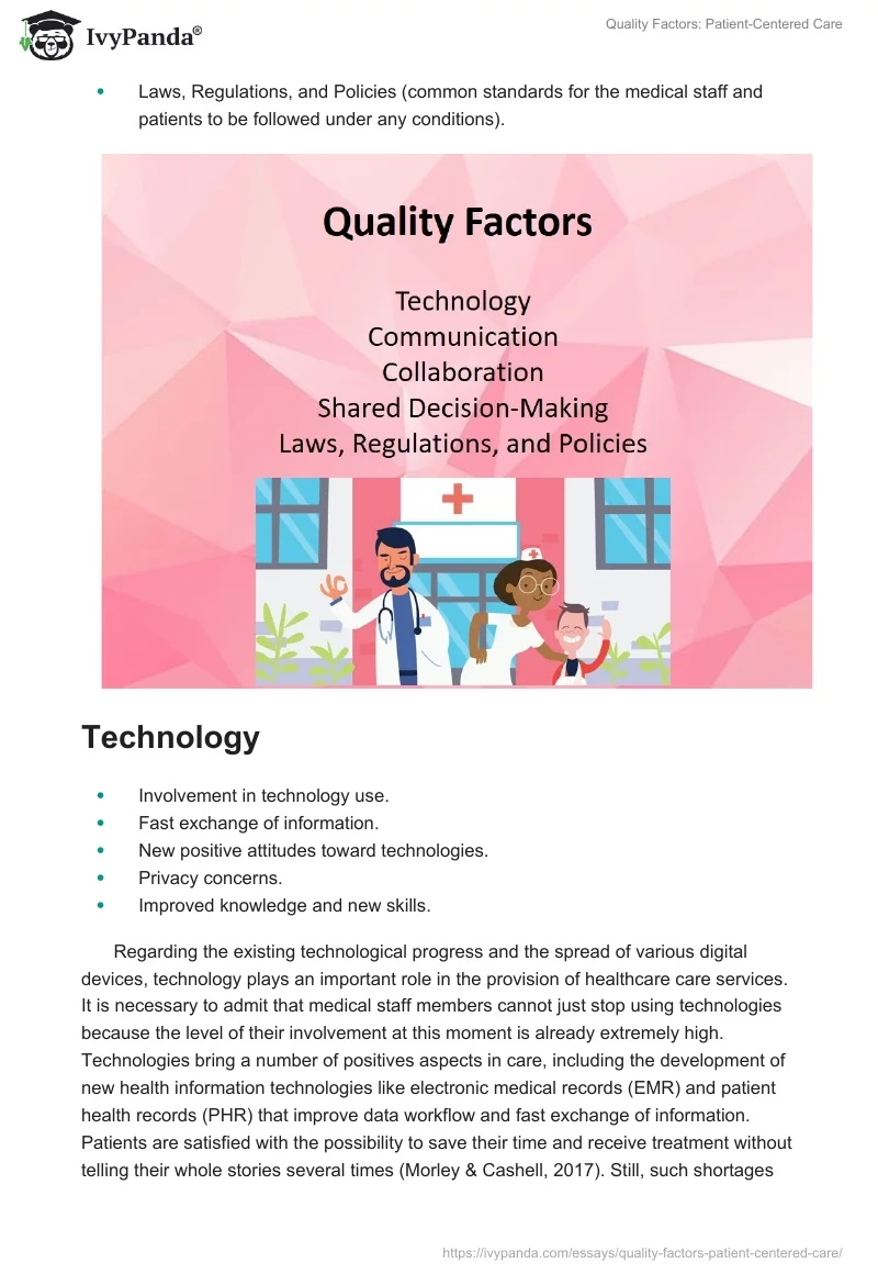 Quality Factors: Patient-Centered Care. Page 3