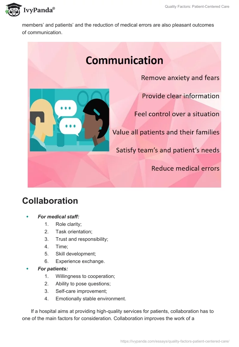 Quality Factors: Patient-Centered Care. Page 5