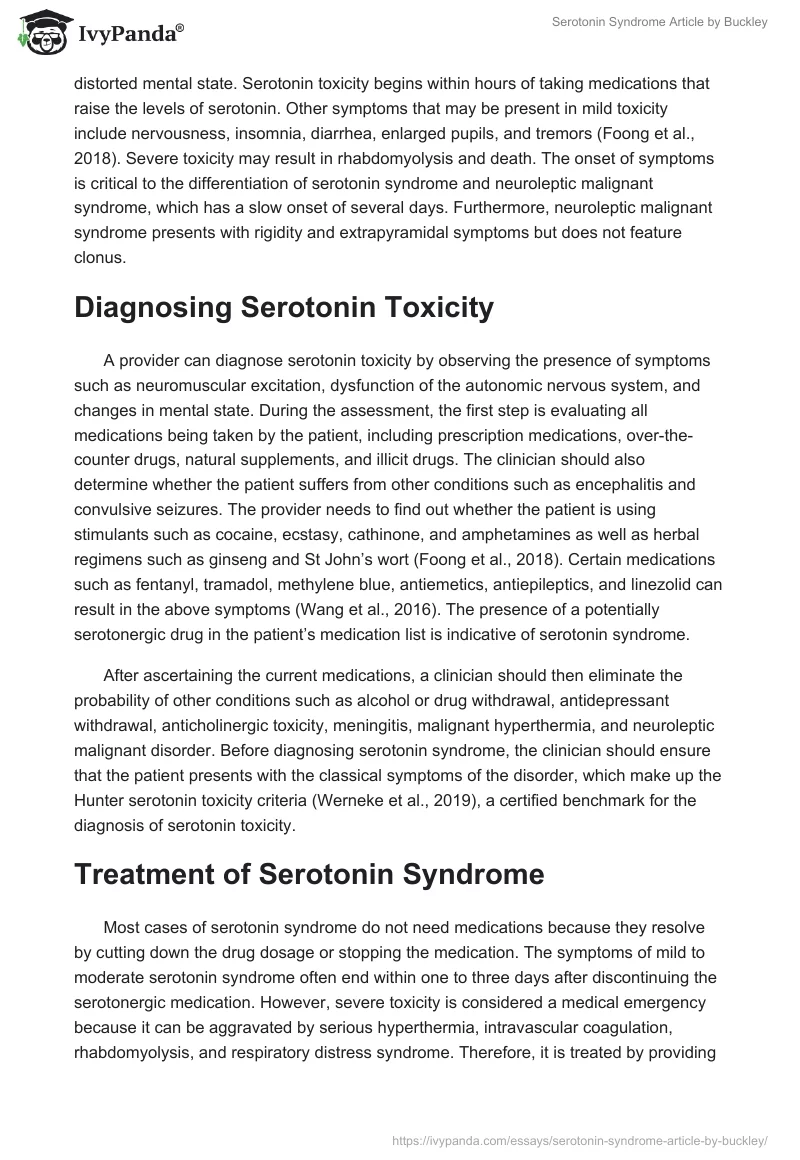 Serotonin Syndrome Article by Buckley. Page 2