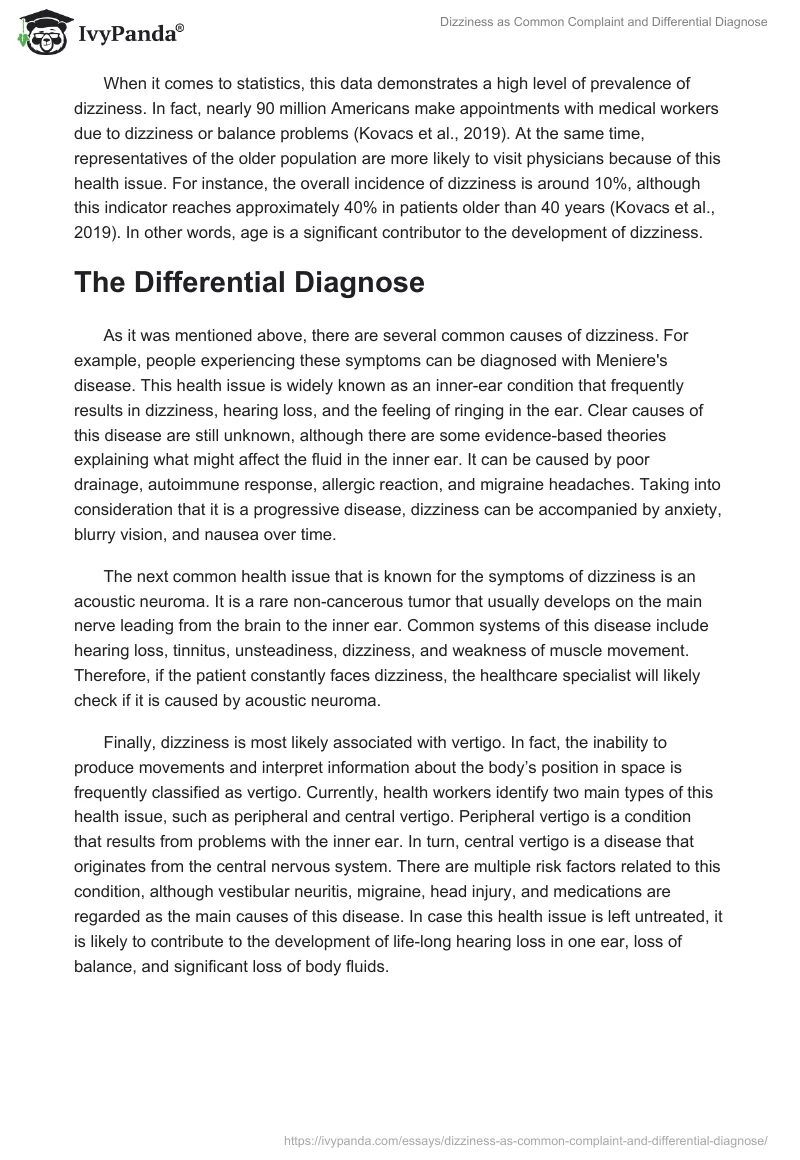 Dizziness as Common Complaint and Differential Diagnose. Page 2