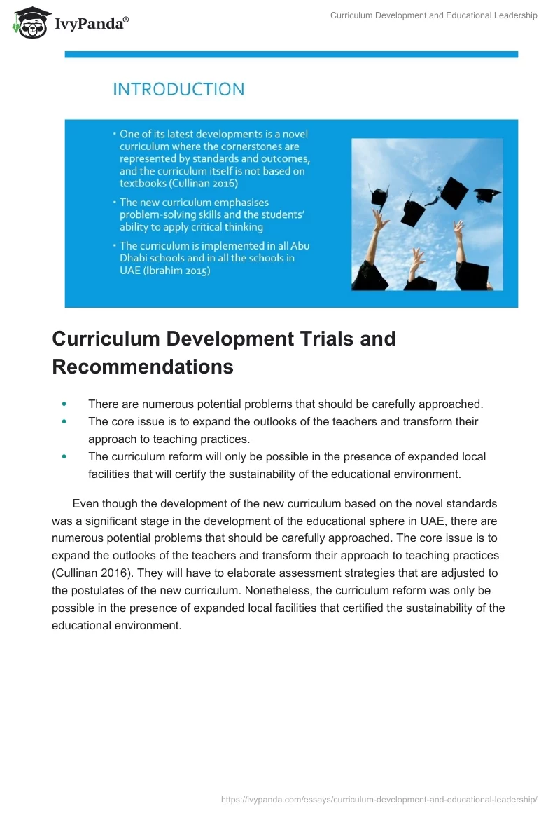 Curriculum Development and Educational Leadership. Page 2