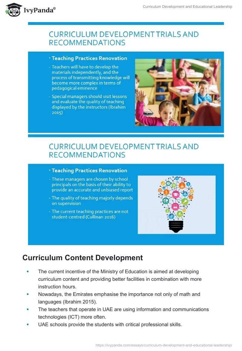 Curriculum Development and Educational Leadership. Page 5