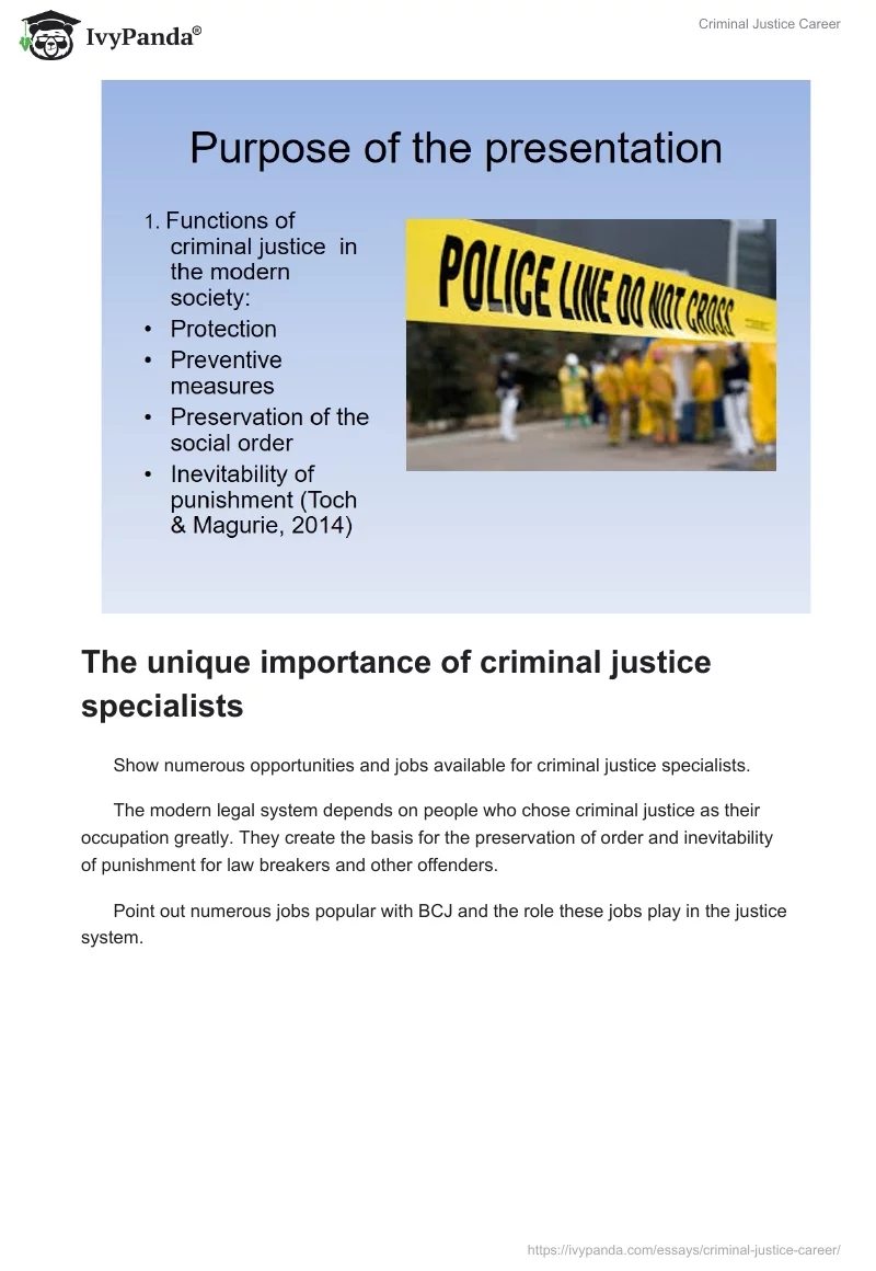 Criminal Justice Career. Page 3