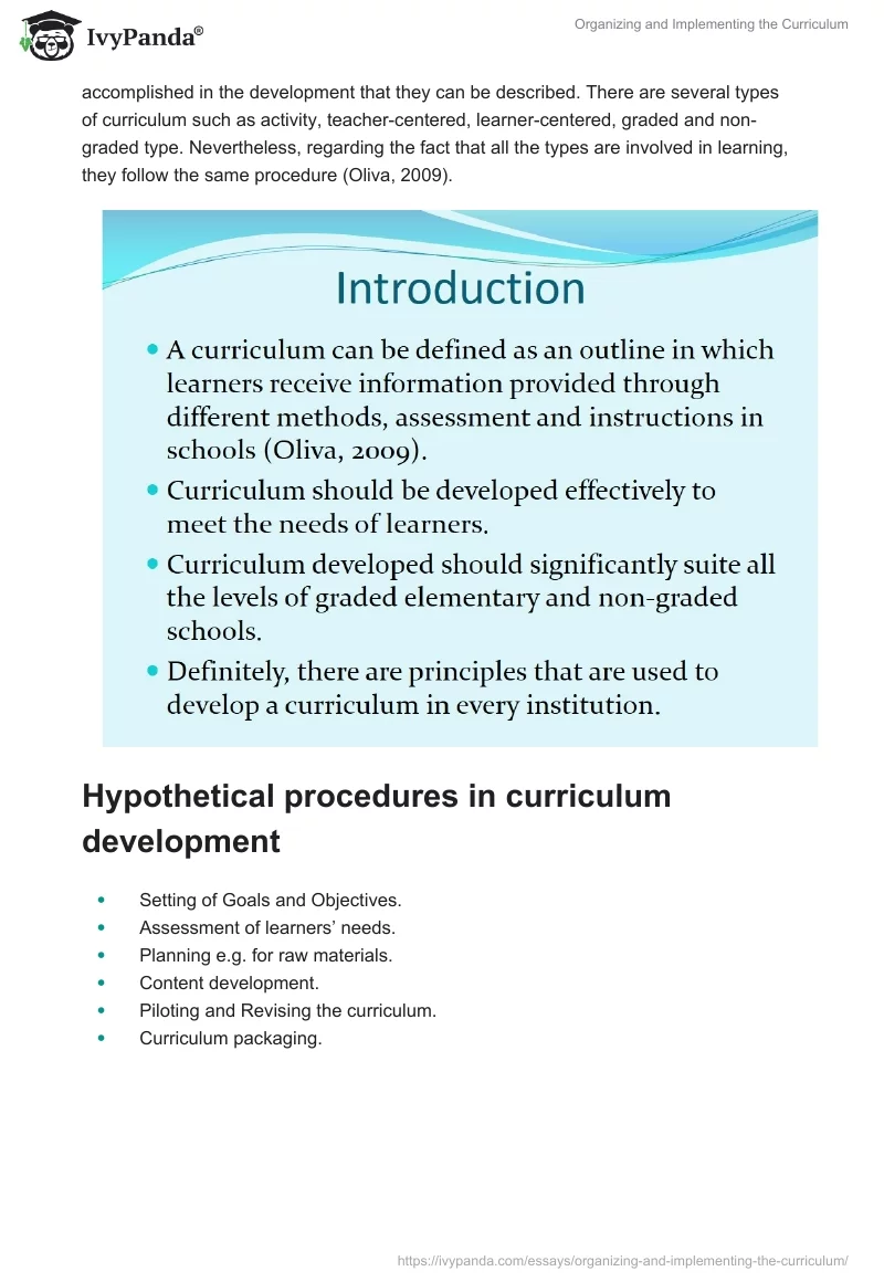 Organizing and Implementing the Curriculum. Page 2