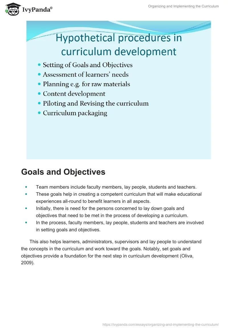 Organizing and Implementing the Curriculum. Page 3