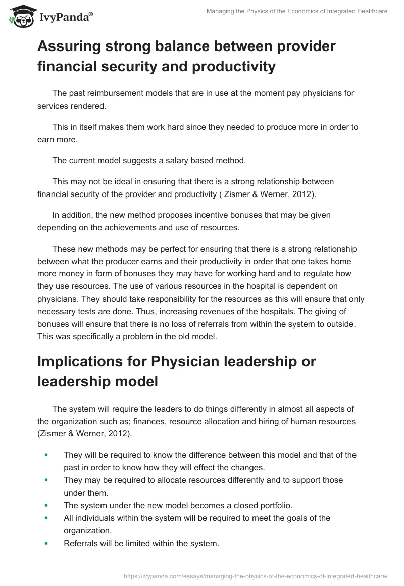 Managing the Physics of the Economics of Integrated Healthcare. Page 3