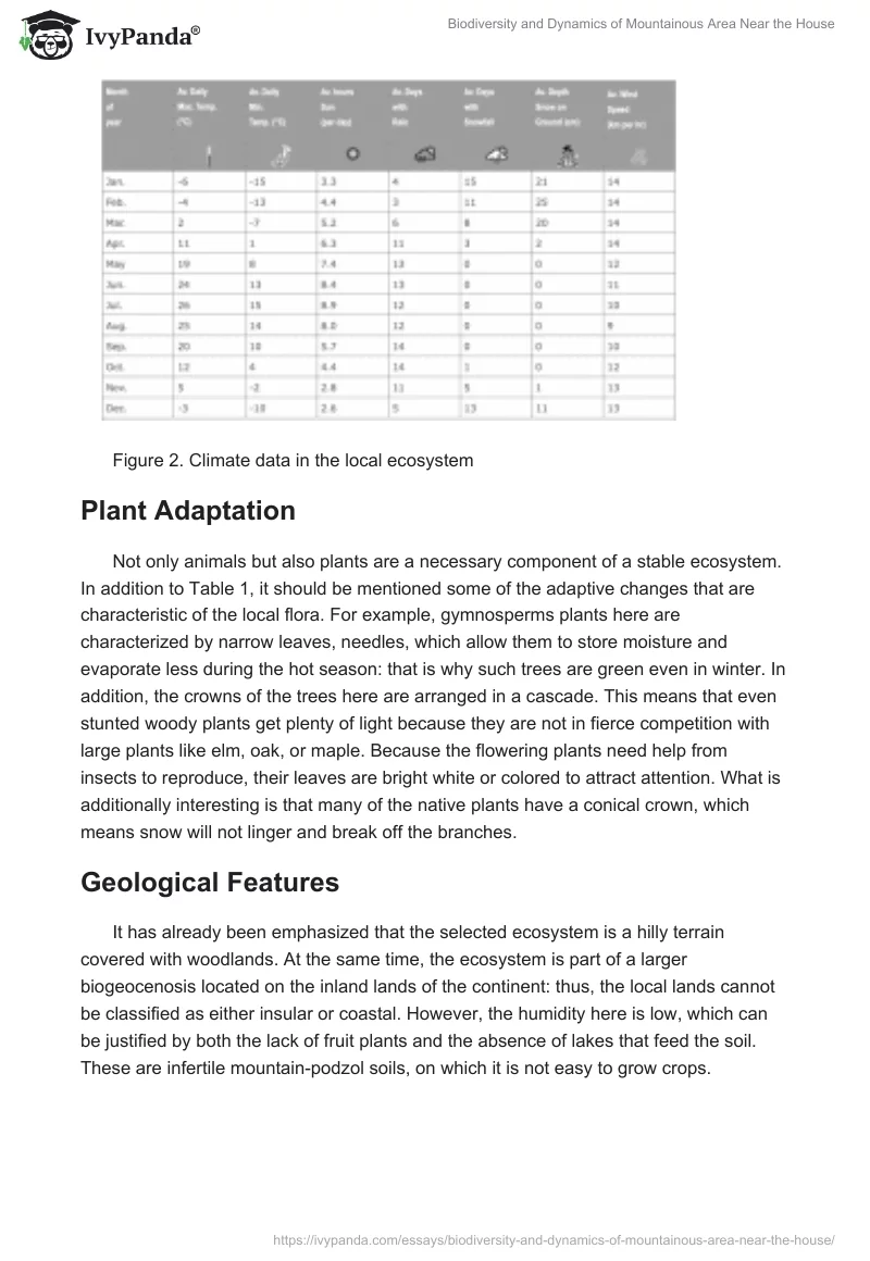 Biodiversity and Dynamics of Mountainous Area Near the House. Page 4