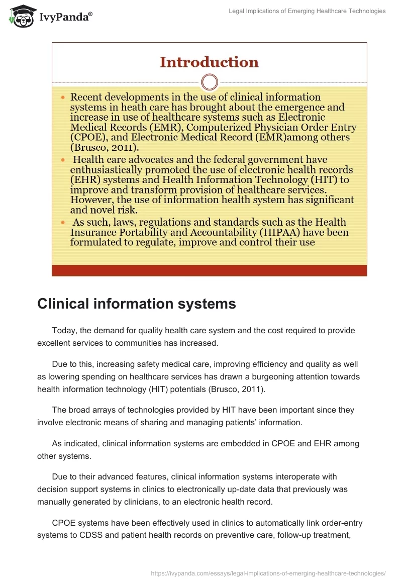 Legal Implications of Emerging Healthcare Technologies. Page 2