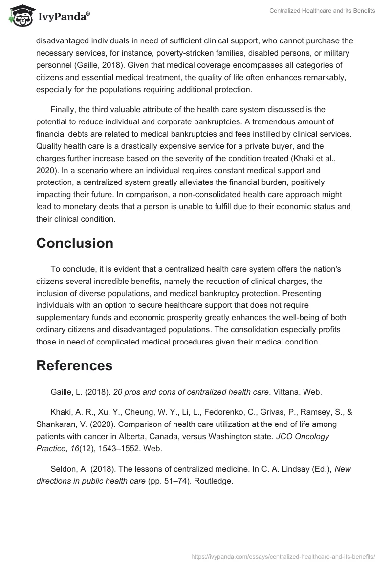 Centralized Healthcare and Its Benefits. Page 2