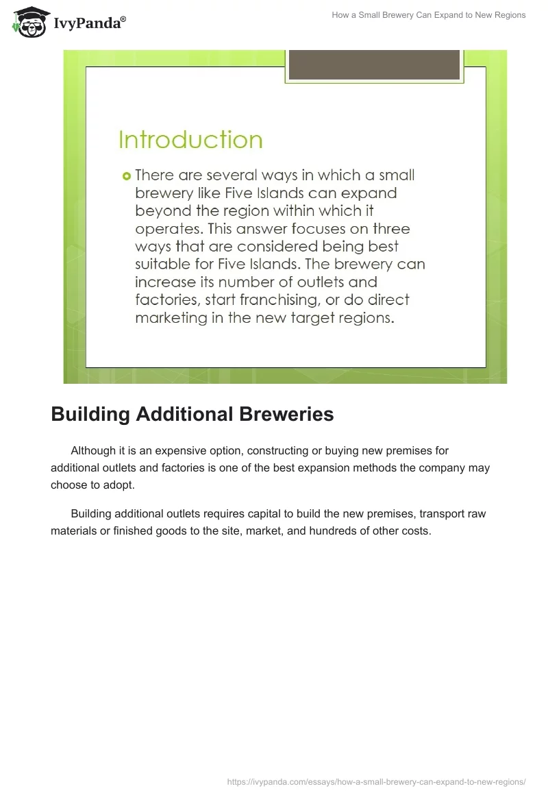 How a Small Brewery Can Expand to New Regions. Page 2
