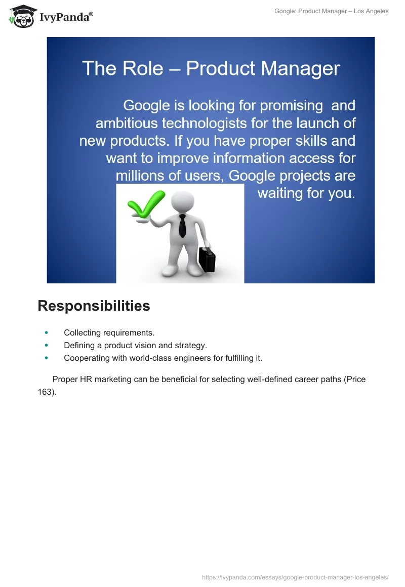 Google: Product Manager – Los Angeles. Page 3